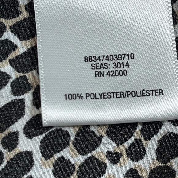 Jaclyn Smith Sleeveless Blouse with Notched Collar animal print size 1XL - Picture 4 of 7